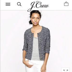 Tweed Jacket Navy Blue